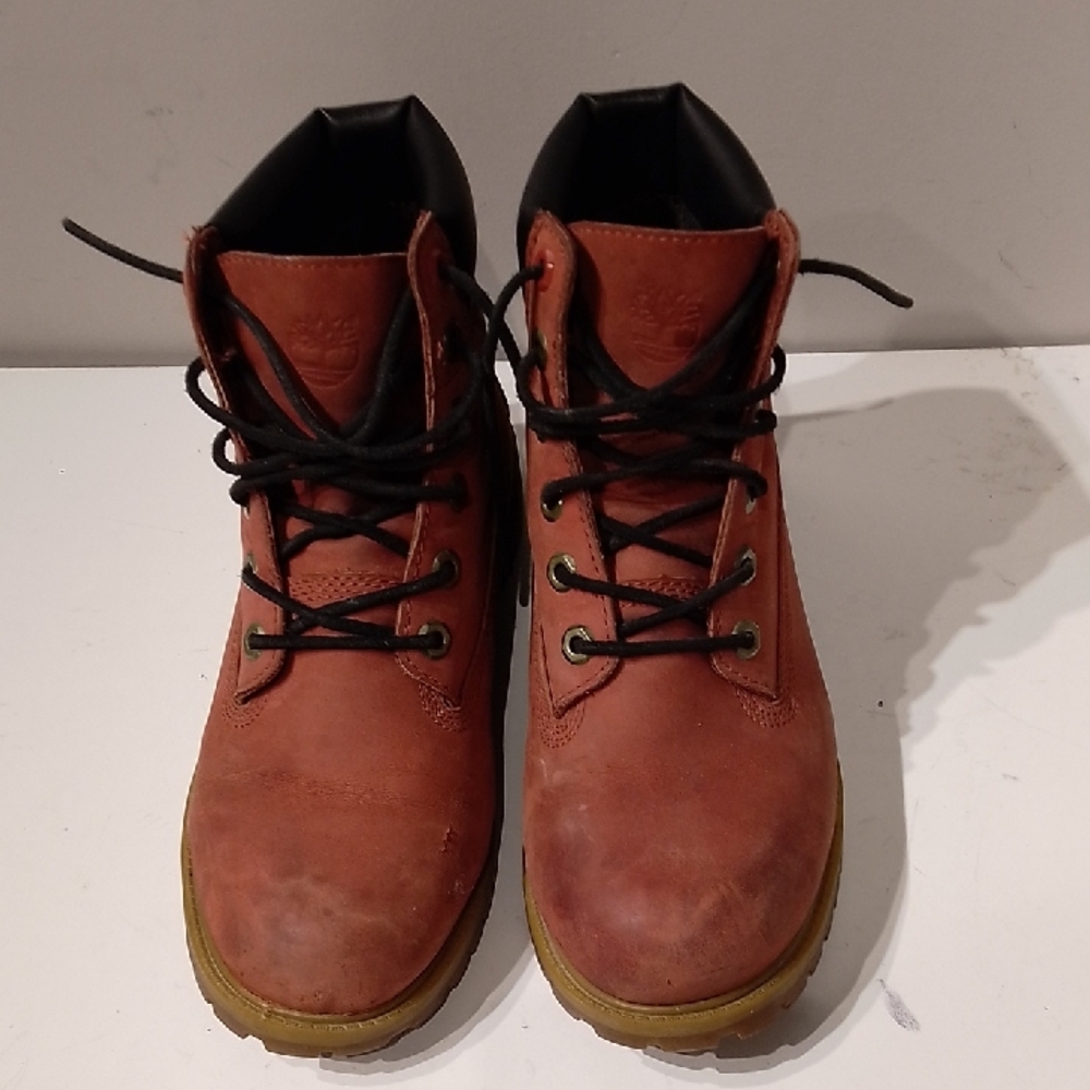 Timberland Red Lace Up Boots Mens Size 7 Womens Size 9